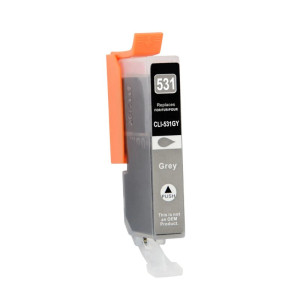 Drucker-Patrone kompatibel Canon (CLI-531 GY) Grey mit XL-Füllung, Canon Pixma TS-8700/8750/8751