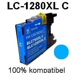 Drucker-Patrone kompatibel Brother (LC-1280XL C) Cyan MFC-J 5910DW/MFC-J 6510DW/MFC-J 6710DW/MFC-J 6910DW