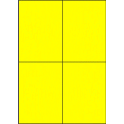 Papier-Etiketten, 105x148 mm, gelb, 200 Etiketten, 50 Blatt A4 / Pack Papier-Etiketten, 105x148 mm, gelb, 200 Etiketten, 50 Blatt A4 / Pack