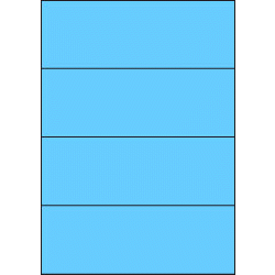 Papier-Etiketten, 210x74 mm, blau, 200 Etiketten, 50 Blatt A4 / Pack  Papier-Etiketten, 210x74 mm, blau, 200 Etiketten, 50 Blatt A4 / Pack