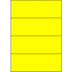 Papier-Etiketten, 210x74 mm, gelb, 200 Etiketten, 50 Blatt A4 / Pack  Papier-Etiketten, 210x74 mm, gelb, 200 Etiketten, 50 Blatt A4 / Pack