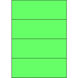 Papier-Etiketten, 210x74 mm, grün, 200 Etiketten, 50 Blatt A4 / Pack Papier-Etiketten, 210x74 mm, grün, 200 Etiketten, 50 Blatt A4 / Pack