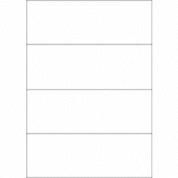 Papier-Etiketten, 210x74 mm, weiss, 400 Etiketten, 100 Blatt A4 / Pack  Papier-Etiketten, 210x74 mm, weiss, 400 Etiketten, 100 Blatt A4 / Pack