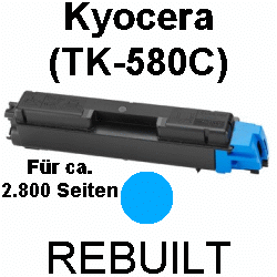 Toner-Patrone rebuilt Kyocera/Mita (TK-580C) Cyan FS-C 5150DN, FSC-5150 DN Toner-Patrone rebuilt Kyocera/Mita (TK-580C) Cyan FS-C 5150DN, FSC-5150 DN