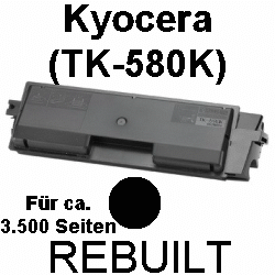 Toner-Patrone rebuilt Kyocera/Mita (TK-580K) Black FS-C 5150DN, FSC-5150 DN Toner-Patrone rebuilt Kyocera/Mita (TK-580K) Black FS-C 5150DN, FSC-5150 DN