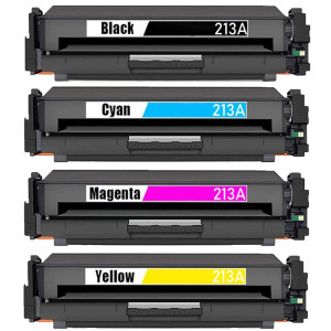 SET Toner-Patronen rebuilt HP (W2130A+W2131A+W2132A+W2133A / 213A) HP Color LaserJet Enterprise 5700/5800/6700/6701, X-650/654/65400/65455