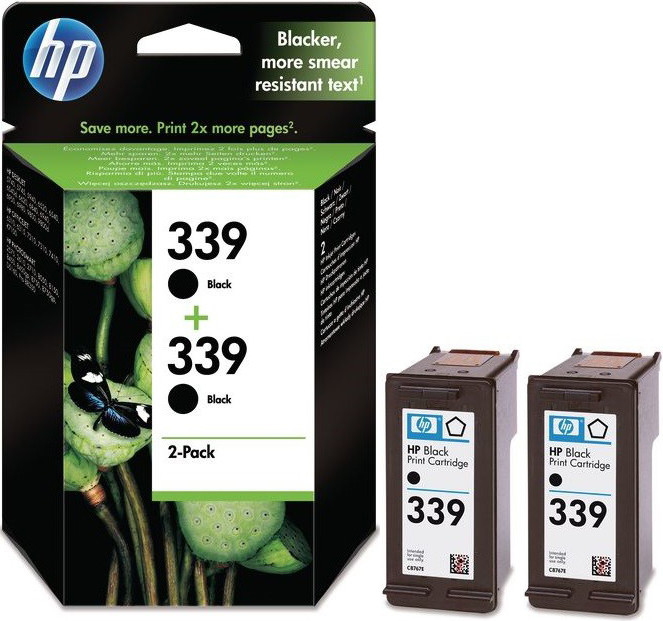 Original HP Tintepatronen (Nr.339 / C9504EE) 2-er Pack Black "SONDERAKTION"