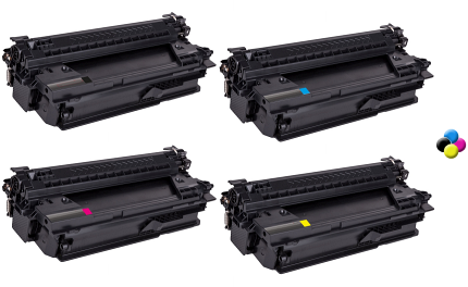 SET Toner-Patronen rebuilt (Mit neuestem CHIP) HP (CF460X+CF461X+CF462X+CF463X / 656X) BK+C+M+Y, Color LaserJet Enterprise M-652DN/N/Series, M-653DH/DN/Series/X