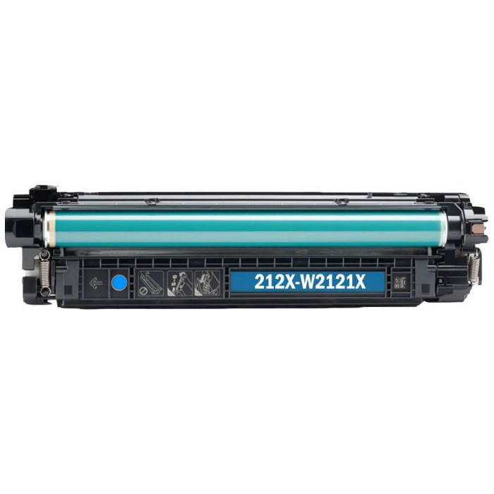 Toner-Patrone rebuilt (Mit neuestem CHIP) HP (W2121X / 212X) cyan blau, Color LaserJet Enterprise MFP M554 DN, M555 DN/X , M578 DN/F