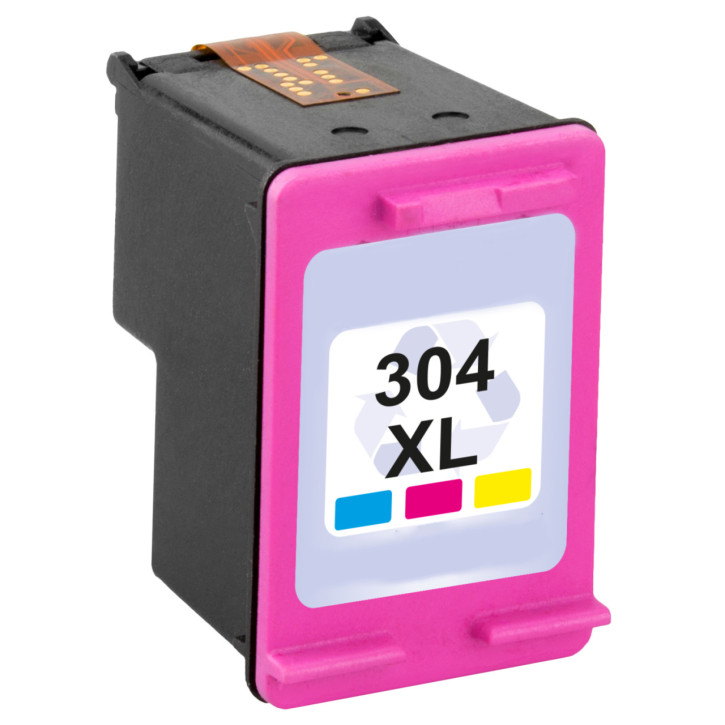 Drucker-Patrone rebuilt HP (Nr.304XL/N9K07AE) Color HP DeskJet 2620, 2630, 2632, 2633, 3700, 3720, 3720 blue, 3720 seagrass, 3730, 3732, 3735, INK Advantage 3700 MFP HP Envy 5020 All ln One, 5030 All ln One, 5032 All ln One