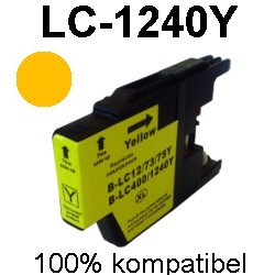 Drucker-Patrone kompatibel Brother (LC-1240Y) Yellow DCP-J525W/J725DW/J925DW, MFC-J430W/J625DW/J825DW/J835DW/J5910DW/J6510DW/J6710DW/J6910DW