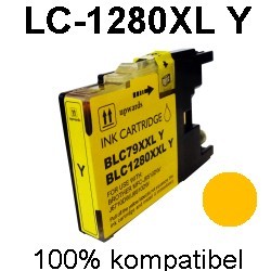 Drucker-Patrone kompatibel Brother (LC-1280XL Y) Yellow MFC-J 5910DW/MFC-J 6510DW/MFC-J 6710DW/MFC-J 6910DW