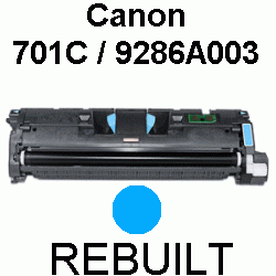 Toner-Patrone rebuilt Canon 701C/9286A003, Cyan I-Sensys LBP-5200/MF-8180C, Laserbase MF-8180C, Lasershot LBP-5200/5200N