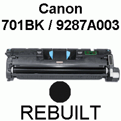 Toner-Patrone rebuilt Canon 701BK/9287A003, Black I-Sensys LBP-5200/MF-8180C, Laserbase MF-8180C, Lasershot LBP-5200/5200N