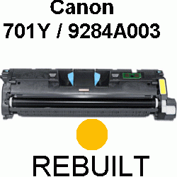 Toner-Patrone rebuilt Canon 701Y/9284A003, Yellow I-Sensys LBP-5200/MF-8180C, Laserbase MF-8180C, Lasershot LBP-5200/5200N