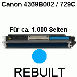 Toner-Patrone rebuilt Canon (729C/4369B002), Cyan, Canon I Sensys LBP-7000 Series/LBP-7010 C/LBP-7018 C,Lasershot LBP-7000 Series