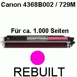 Toner-Patrone rebuilt Canon (729M/4368B002), Magenta, I Sensys LBP-7000 Series/LBP-7010 C/LBP-7018 C,Lasershot LBP-7000 Series