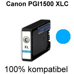 Drucker-Patrone kompatibel Canon (9193B001/PGI-1500XLC) Cyan mit Chip Maxify MB 2000 Series, Maxify MB 2050, Maxify MB 2300 Series, Maxify MB 2350