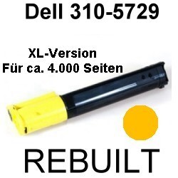Toner-Patrone rebuilt Dell (310-5729) Yellow für Dell 3000CN/3100CN