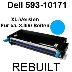 Toner-Patrone rebuilt Dell (593-10171) Cyan für Dell 3100Series/3110CN/3115CN