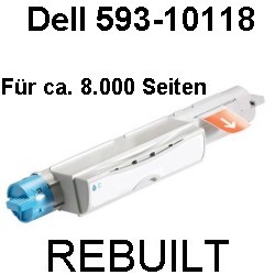 Toner-Patrone rebuilt Dell (593-10118) Cyan für Dell 5110CN