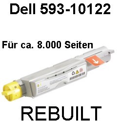 Toner-Patrone rebuilt Dell (593-10122) Yellow für Dell 5110CN