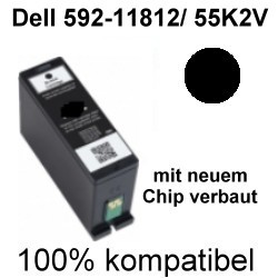 Drucker-Patrone rebuilt Dell (592-11812/55K2V) Black, Dell V525 W/V725W