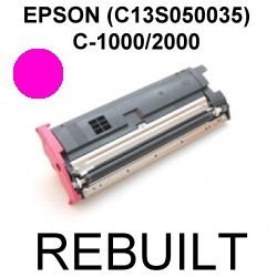 Toner-Patrone rebuilt Epson (C13S050035) Magenta Aculaser C1000/C1000N/C2000/C2000DT/C2000PS, C-1000/C-1000N/C-2000/C-2000DT/C-2000PS
