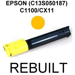 Toner-Patrone rebuilt Epson (C13S050187) Yellow Aculaser C1100/C1100N/C-1100/C-1100N/CX11N/CX11NF/CX11NFC/CX-11N/CX-11NF/CX-11NFC