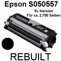 Toner-Patrone rebuilt Epson (C13S050557) Black für Epson Aculaser C-1600, CX-16/16DNF/16DTNF/16NF