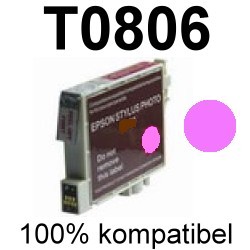 Drucker-Patrone kompatibel Epson (T080640/T0806) Magenta-Hell Epson Stylus Photo R265/R285/R360, RX560/RX585/RX595/RX685, PX650/PX660/PX700/PX710/PX720/PX730/PX800/PX810/PX820/PX830