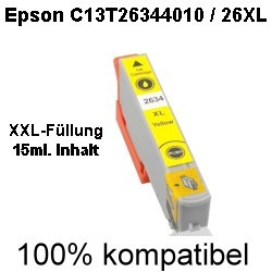 Drucker-Patrone kompatibel Epson (C13T26344010/26XL) Yellow Expression Premium XP-600/605/700/800