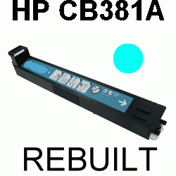 Toner-Patrone rebuilt HP (CB381A/824A) Cyan ColorLaserJet CP-6015DE/6015DN/6015DNE/6015N/6015XH