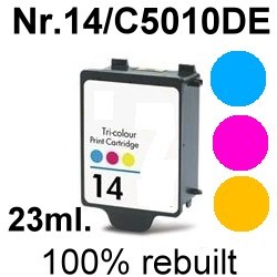 Drucker-Patrone rebuilt HP (Nr.14/C5010DE) Color HP Color InkJet CP-1160/CP-1160TN/CP1160/CP1160TN, HP Digital Copier Pritner 510/610