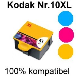 Drucker-Patrone rebuilt Kodak (NO.10C XL) Color EasyShare 5100/5300/5500/6150, ESP-3/3200/3250/5/5200/5210/5220/5230/5250/7/7250/9/9250/6150, Hero 6.1/7.1/9.1