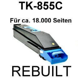 Toner-Patrone rebuilt Kyocera/Mita (TK-855C) Cyan, Taskalfa 400 CI/Taskalfa 500 CI/Taskalfa 552 CI/Copystar CS 400 CI/CS 500 CI/CS 552 CI