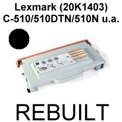 Toner-Patrone rebuilt Lexmark (20K1403) Black Optra C-510/510DTN/510N/C510/C510DTN/C510N
