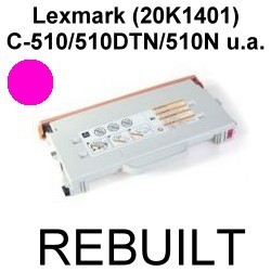 Toner-Patrone rebuilt Lexmark (20K1401) Magenta Optra C-510/510DTN/510N/C510/C510DTN/C510N