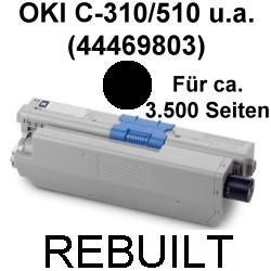 Toner-Patrone rebuilt Oki (44469803) Black C-310/330/331/510/511/530/531,MC-351/352/361/362/561/562
