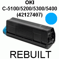 Toner-Patrone rebuilt Oki (42127407) Cyan C-5100/5200/5300/5400,C5100/C5200/C5300/C5400
