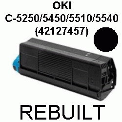 Toner-Patrone rebuilt Oki (42127457) Black C-5250/5450/5510/5540,C5250/C5450/C5510/C5540