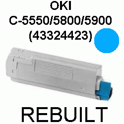 Toner-Patrone rebuilt Oki (43324423) Cyan C5500/C5550/C5800/C5900, C-5500/5550/5800/5900