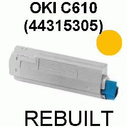Toner-Patrone rebuilt Oki (44315305) Yellow C-610 CDN, C610 DN, C610 DTN, C610 N