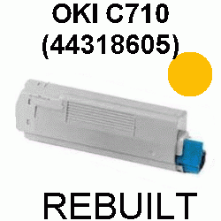 Toner-Patrone rebuilt Oki (44318605) Yellow C-710/711, C710/C711 Cdtn/DN/DTN/N/WT