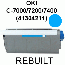 Toner-Patrone rebuilt Oki (41304211) Cyan C7000/C7200/C7400,C-7000/7200/7400