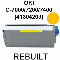 Toner-Patrone rebuilt Oki (41304209) Yellow C7000/C7200/C7400,C-7000/7200/7400