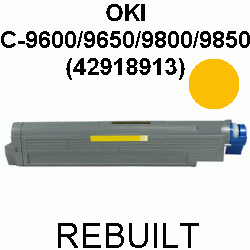 Toner-Patrone rebuilt Oki (42918913) Yellow C9600/C9650/C9800/C9850/C-9600/9650/9800/9850