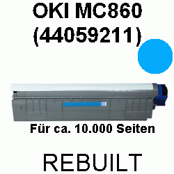 Toner-Patrone rebuilt Oki (44059211) Cyan MC-860, MC860 Cdtn/Cdxn/DN, CX2633, CX-2633