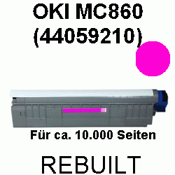 Toner-Patrone rebuilt Oki (44059210) Magenta MC-860, MC860 Cdtn/Cdxn/DN, CX2633, CX-2633