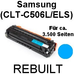 Toner-Patrone rebuilt Samsung (CLT-C506L/ELS) Cyan CLP-680 DW/ND, CLP680, CLX-6260, CLX6260 FD/FR/FW/ND